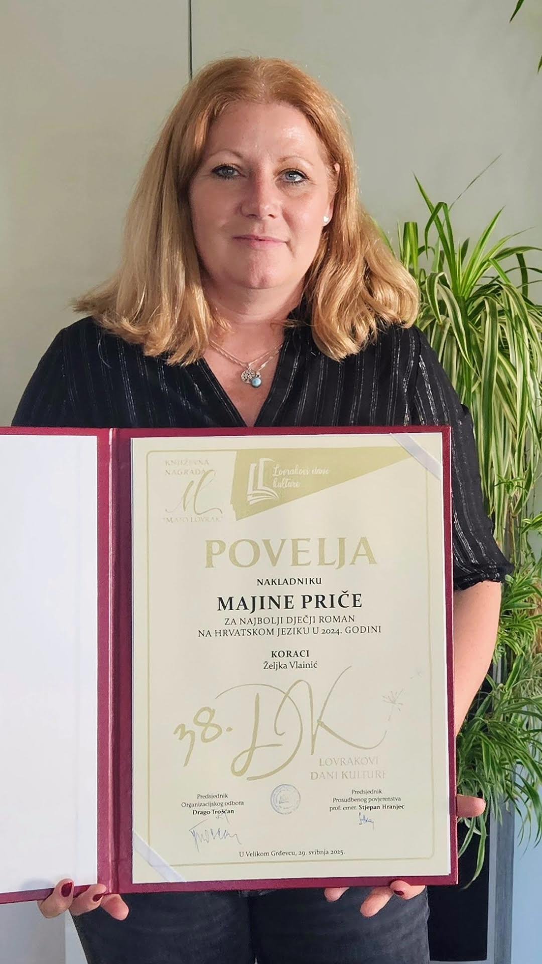 Povelja nakladniku Majine priče, Lovrakovi dani kulture 2025.